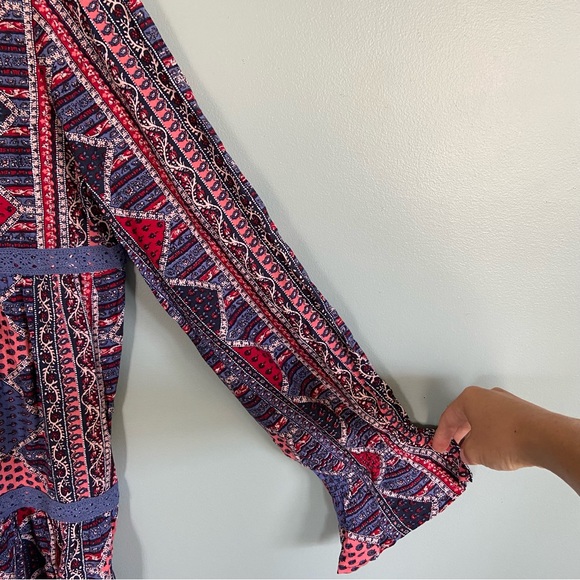 NWT Roxy Boho long sleeved patchwork dress - Picture 4 of 4